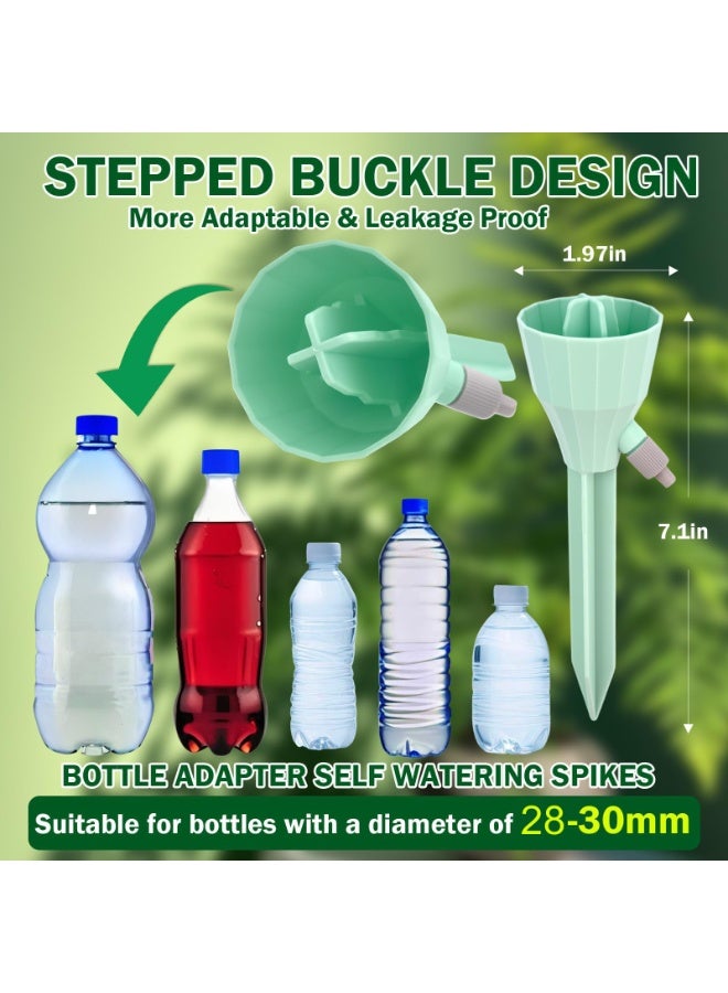 OSHIMA 8 Pcs Water Spike, Self Watering Spikes for Plants, Self Watering System Stakes, Plant Self Watering Insert Devices for Indoor Outdoor Potted Plants with Adjustable Control Valve Switch (Green+Pink) - Image 5